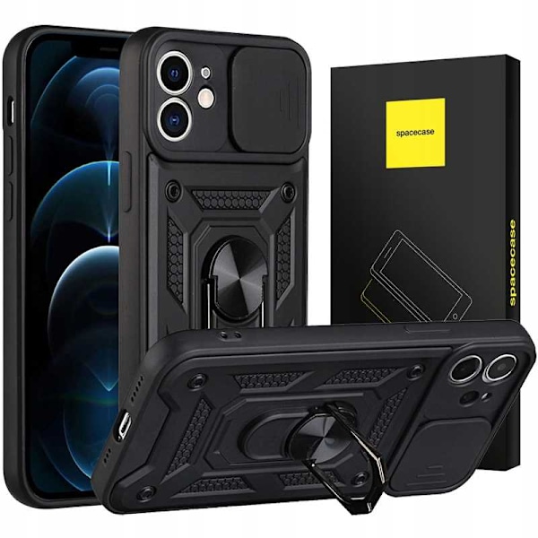 Spacecase Case Cover För Iphone 12 Mini Sc Camring Svart