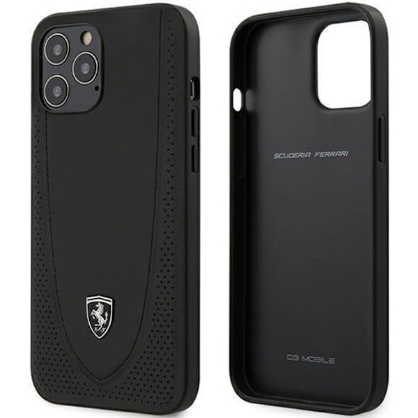 FERRARI OFF TRACK PERFORERET ETUI TIL IPHONE 12 PRO MAX - SORT