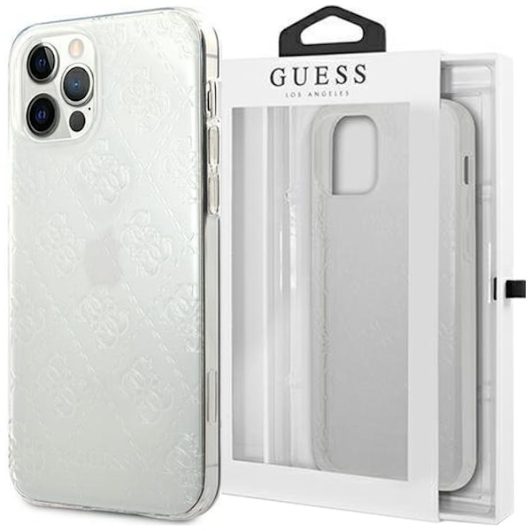 Gjett GUHCP12M3D4GTR iPhone 12/12 Pro 6.1 Transparent Hard Case 4G 3D-mønstersamling