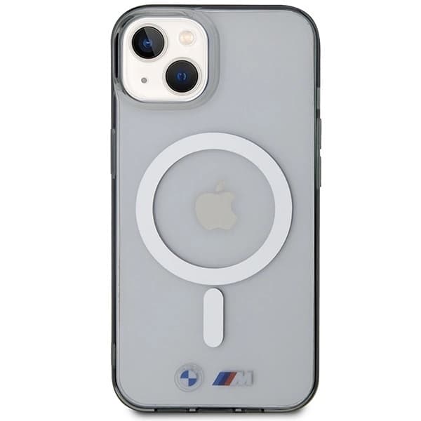 BMW SILVER RING MAGSAFE ETUI TIL IPHONE 14 - GENNEMSIGTIG