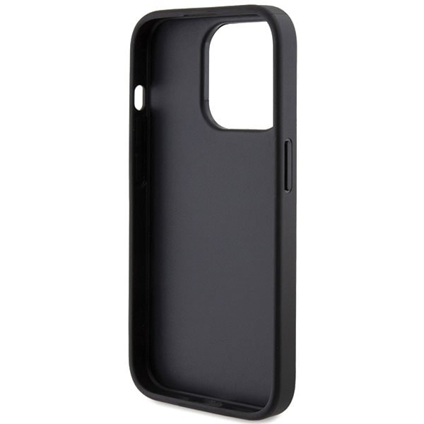 Guess Glitter Script Big 4G-deksel til iPhone 15 Pro Max - svart