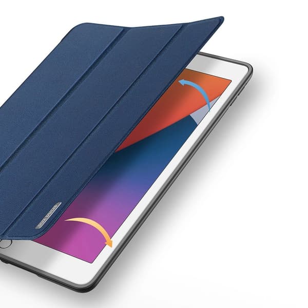 Dux Ducis Domo-deksel med klaff og smart søvn iPad 7/8/9 10,2" - blå