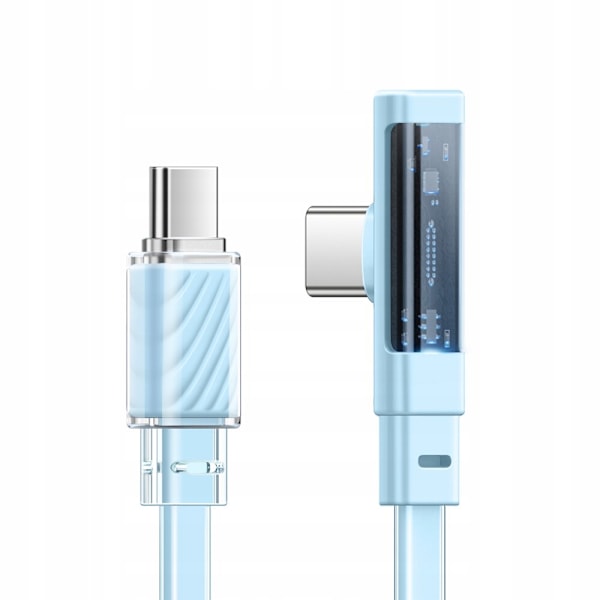 MCDODO ANGLE USB-C-KABEL, TYPE C 3A 65W BLÅ 1M SNABBLADDNING