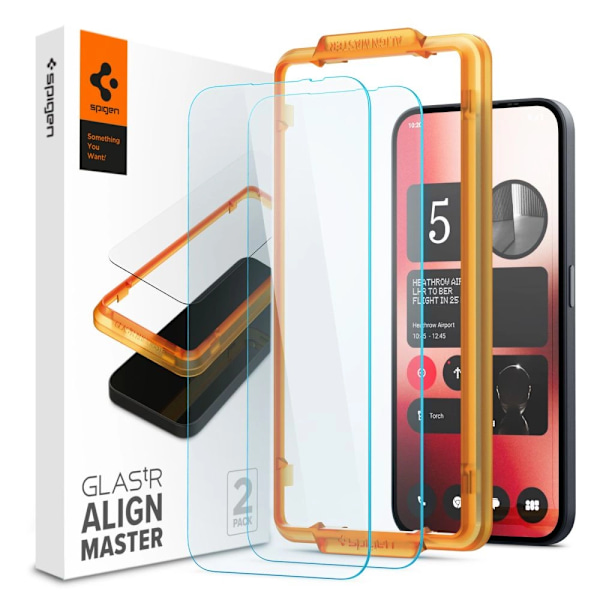 SPIGEN ALM GLAS.TR HÆRDET GLAS TIL NOTHING PHONE 2A - 2 STK.