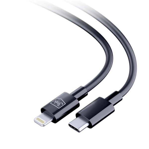 3mk Hyperkabel USB-C / Lightning 20W 1,2m - svart