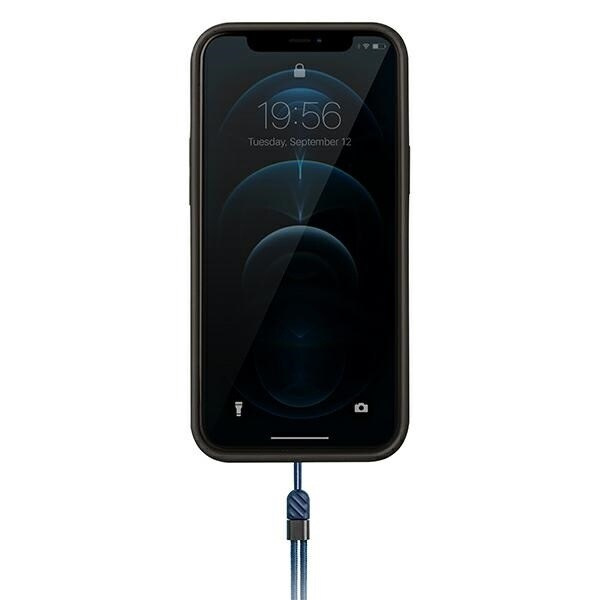 Uniq Heldro beskyttelsesdeksel iPhone 12 / iPhone 12 Pro blå camo/marin camo Antimikrobiell