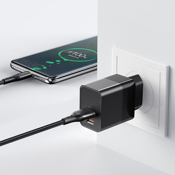 Mcdodo telefonlader, Snabb, USB, USB-C, 20W, for iPhone, universal, svart