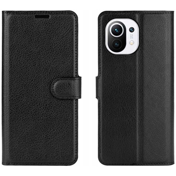 Litchi Skydd För Xiaomi Mi 11 Phone Svart