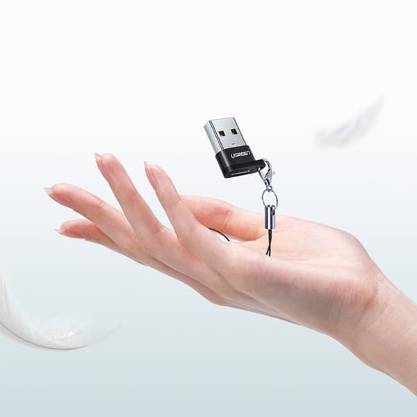 USB C (hunn) - USB (hann) adapter Ugreen US280 - svart