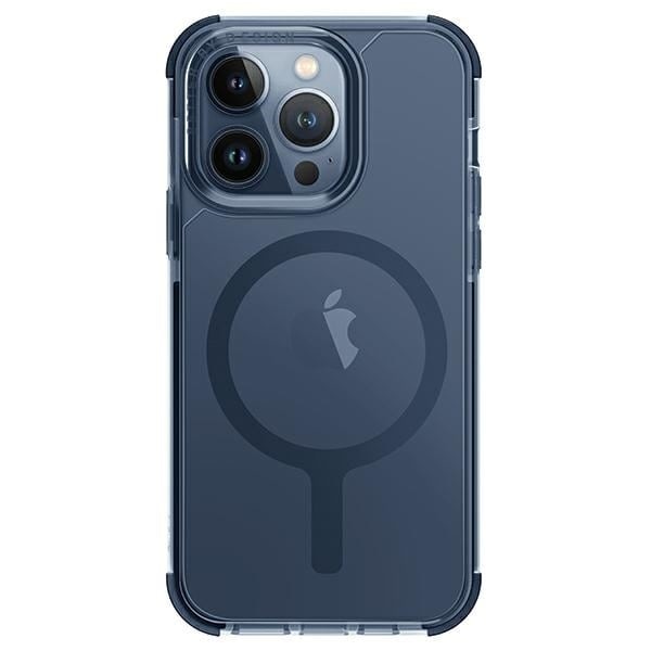 UNIQ Combat iPhone 15 Pro Max 6,7" skal Magclick Laddar mörkblått/rökblått