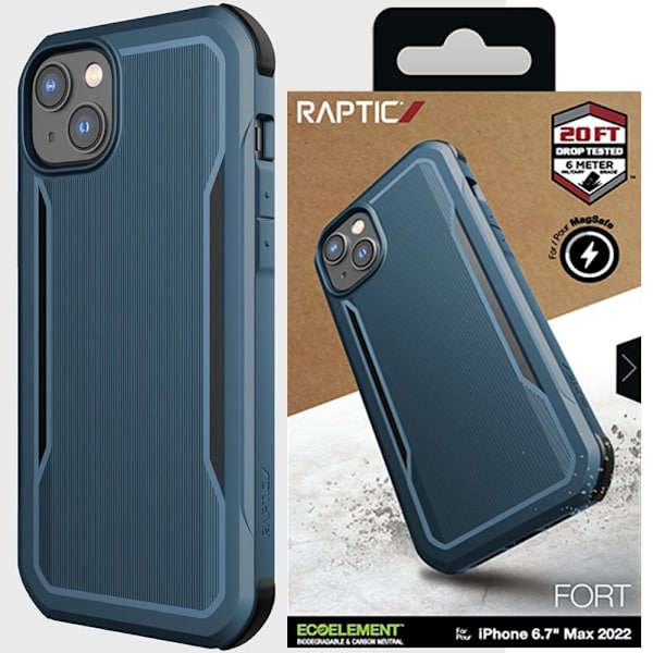 RAPTIC X-DORIA CASE MED MAGSAFE TIL IPHONE14+ BLÅ