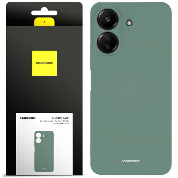 Spacecase Silikonfodral För Poco C65 Redmi 13C 4G Mörkgrön
