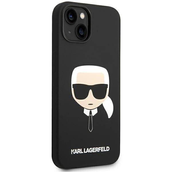 KARL LAGERFELD SILIKONE KARL'S HEAD MAGSAFE ETUI TIL IPHONE 14 PLUS - SORT