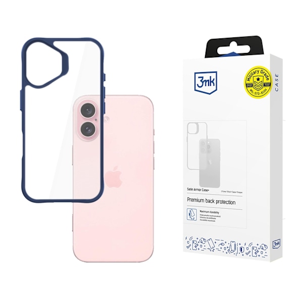 APPLE IPHONE 16 - 3MK SATIN ARMOR CASE+ BLUE