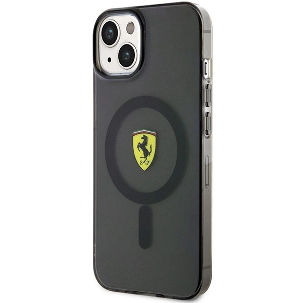 FERRARI TRANSLUCENT MAGSAFE ETUI TIL IPHONE 14 PLUS - SORT