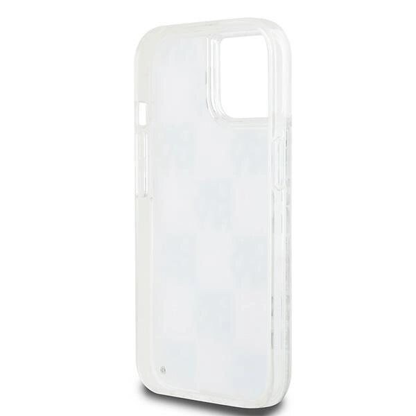 DKNY Liquid Glitter Multilogo beskyttelsesdeksel til iPhone 15/14/13 - hvit