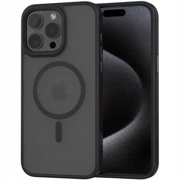 Spacecase Hybrid Fodral För Iphone 15 Pro Max För Magsafe Black