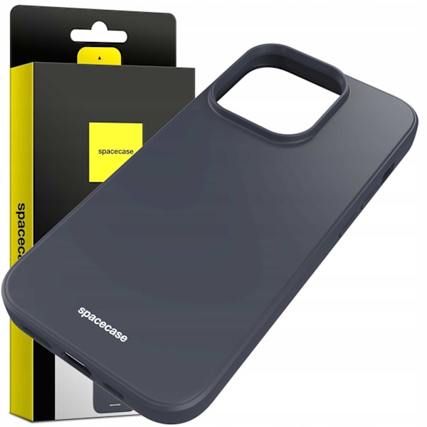 Spacecase Silikonecase För Iphone 14 Pro Black Protection