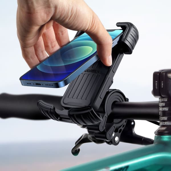 UGRØN UNIVERSAL CYKEL TELEFONHOLDER TIL STYR SORT
