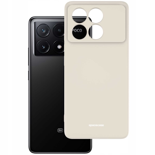 Spacecase Silikonecase För Poco X6 Pro 5G Bone