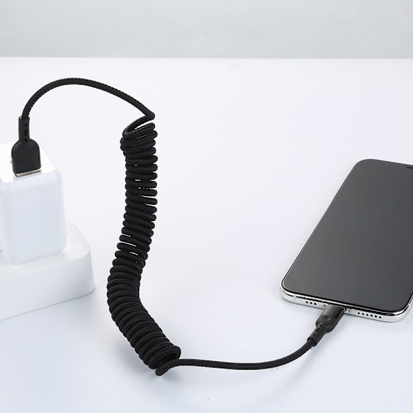 MCDODO USB LYN SPIRAL FJÄDER KABEL SNABB IPHONE 14 LED 2M