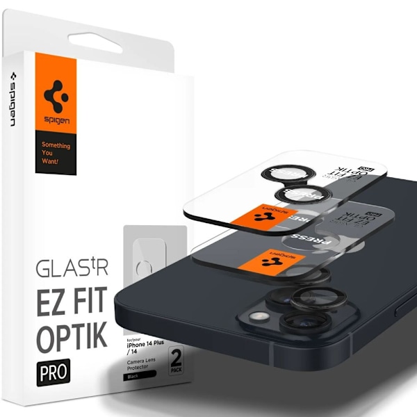 CAMERA COVER SPIGEN OPTIK.TR "EZ FIT" CAMERA PROTECTOR 2-PACK IPHONE 14/14 PLUS SORT