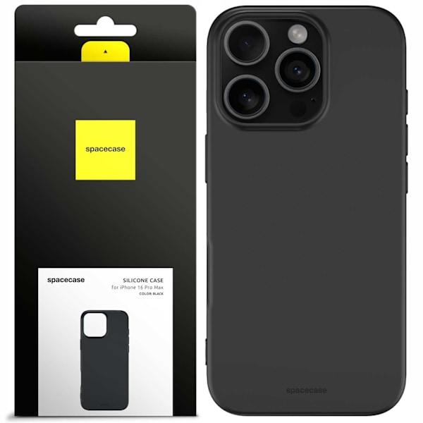 Spacecase Silikonecase För Iphone 16 Pro Max Black
