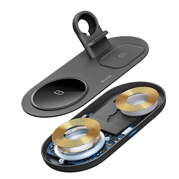 Mcdodo Dockningsstation, 3-i-1 laddare för iPhone, Airpods, Klocka, svart