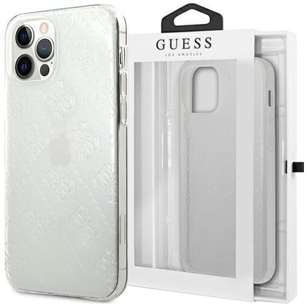 Gjett GUHCP12L3D4GTR iPhone 12 Pro Max 6.7 gjennomsiktig hardt deksel 4G 3D-mønstersamling