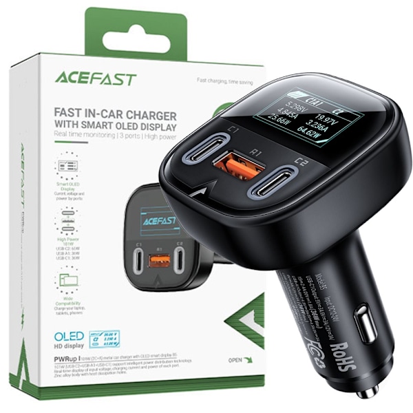 ACEFAST BILOPLADER 101W 2XUSBC/USB PPS PD QC4 AFC FCP SORT