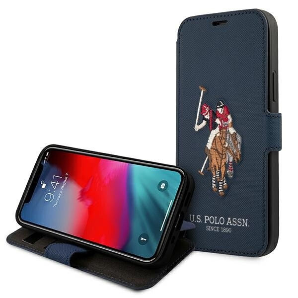 US Polo USFLBKP12MPUGFLNV iPhone 12/12 Pro 6.1 Navy/Navy Book Polo Embroidery Collection