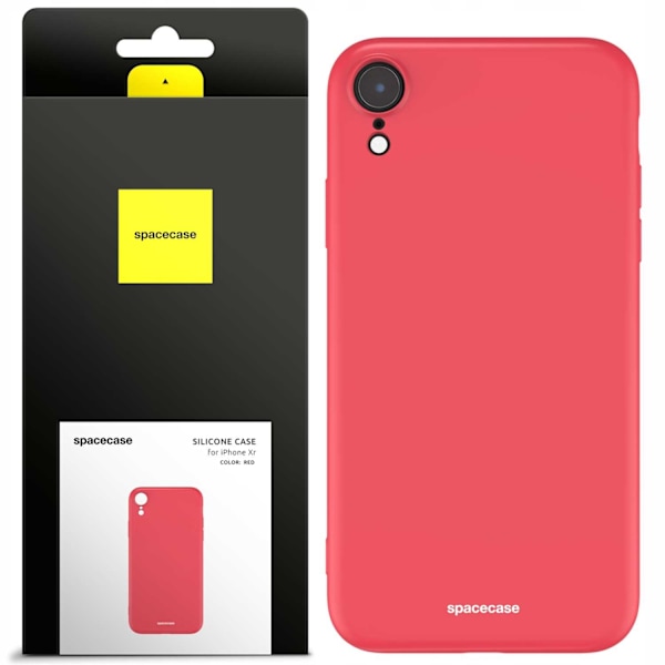 Spacecase Silikonfodral För Iphone Xr Rött Skydd