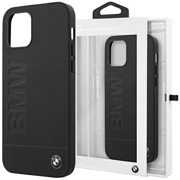 BMW SIGNATURE LOGO IMPRINT ETUI TIL IPHONE 13 PRO MAX - SORT