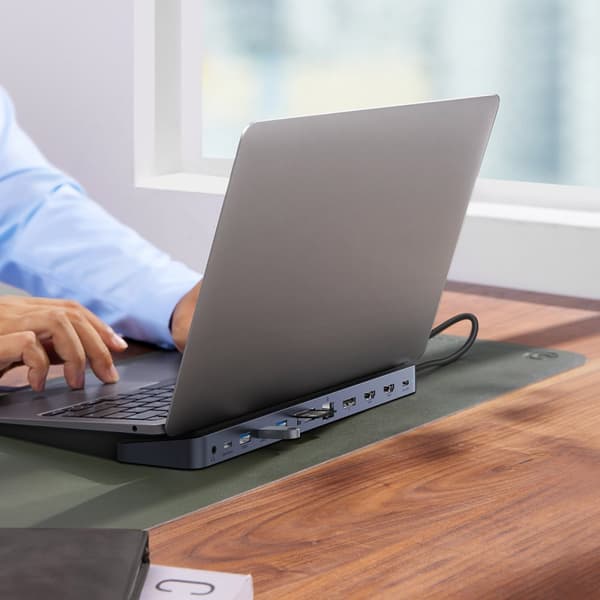 BASEUS UNIVERSAL USB HUB 12I1 + USBC KABEL 25CM NOTEBOOK STATIV GRÅ