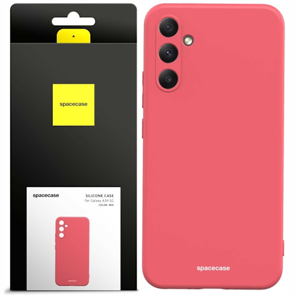 Spacecase Silikonfodral För Samsung Galaxy A34 5G Röd