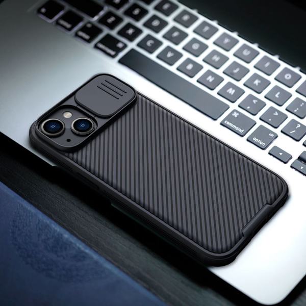 NILLKIN CASE CAMERA COVER TIL IPHONE 14+ SORT