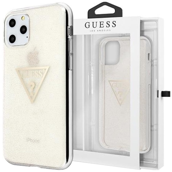 Guess GUHCN58SGTLGO iPhone 11 Pro gull/gull hardt deksel Glitter Triangle