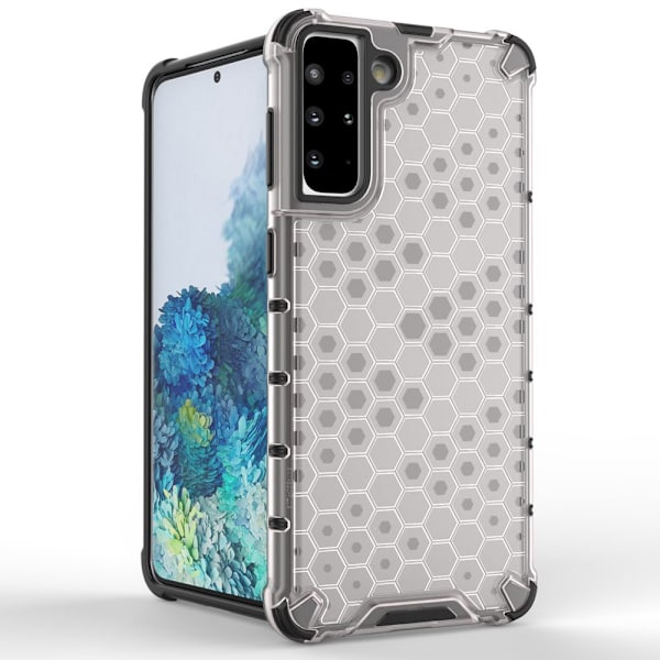 Honeycomb Armored Case med Gelramme for Samsung Galaxy S22+ (S22 Plus) Gjennomsiktig