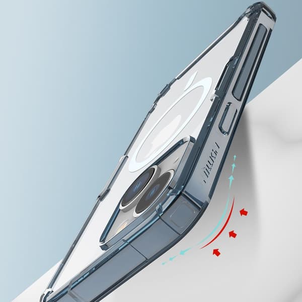 NILLKIN CASE MED MAGSAFE TIL IPHONE 14 PLUS BLÅ