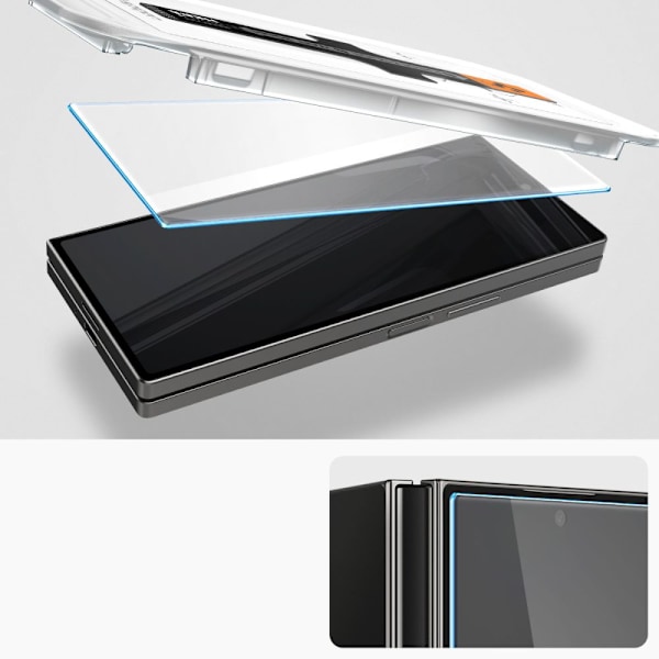 HÆRDET GLAS SPIGEN GLAS.TR "EZ FIT" 2-PACK GALAXY MED FOLD 6 CLEAR