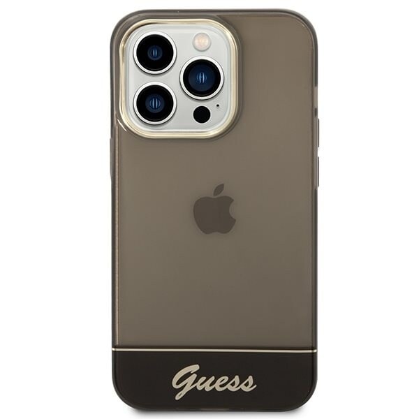 Guess GUHCP14XHGCOK iPhone 14 Pro Max 6,7" svart/svart hårt fodral Translucent