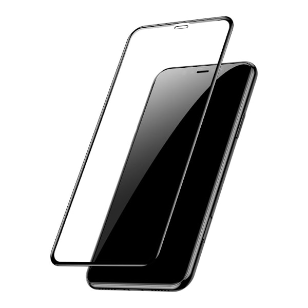 Baseus-serien 2x fullskjermglass med ramme 0,3 mm 9H iPhone 11 / iPhone XR + posisjoner svart (SGAPIPH61S-KC01)