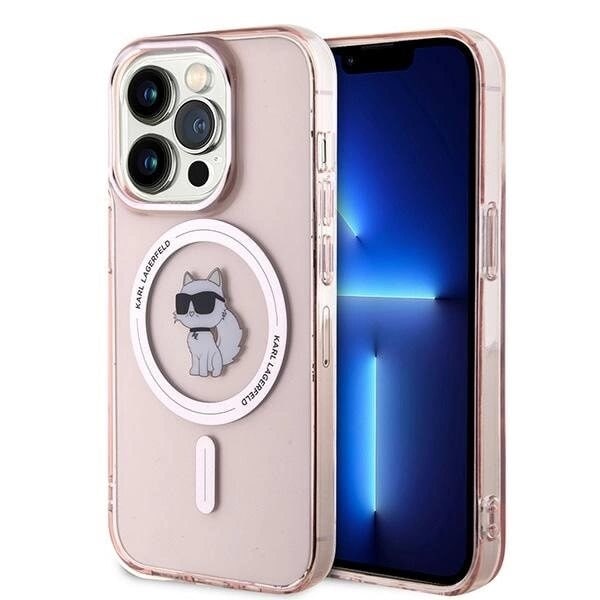 Karl Lagerfeld IML Choupette MagSafe-deksel til iPhone 14 Pro Max - Rosa