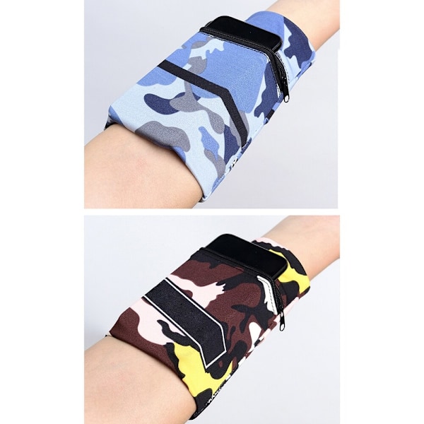 Et stoffarmbånd? fitness runner camo blue