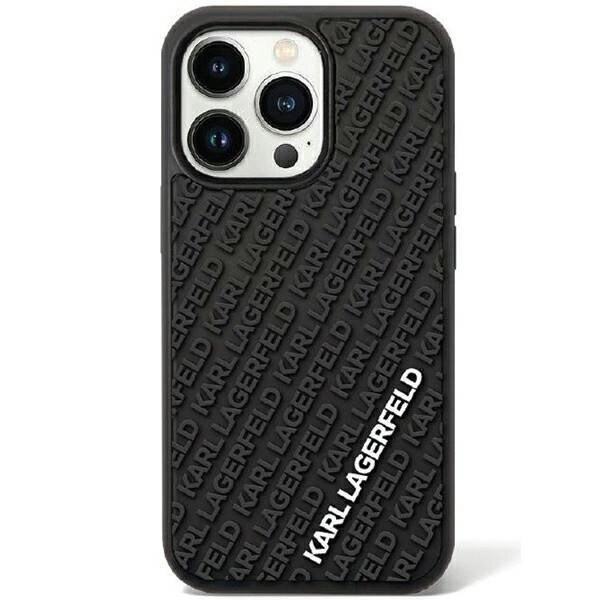 KARL LAGERFELD 3D RUBBER MULTI LOGO COVER TIL IPHONE 11 / XR - SORT