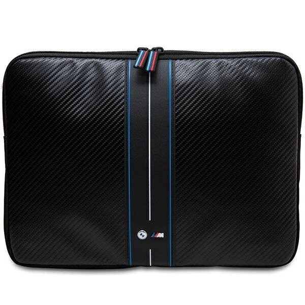 BMW CARBON & BLUE STRIPE SLEEVE TIL EN 16" BÆRBAR COMPUTER - SORT