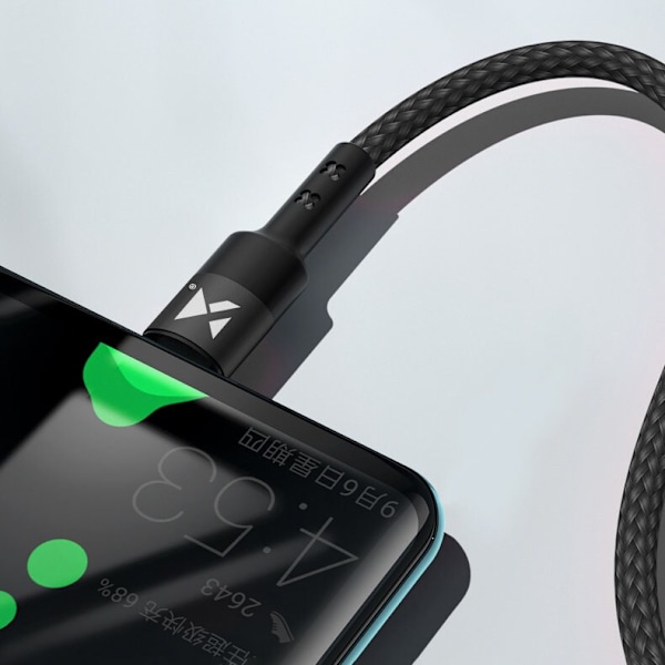 Wozinsky-kabel USB Typ C - USB Typ C Strömförsörjning 18W 2m svart (WUC-PD-CC2B)