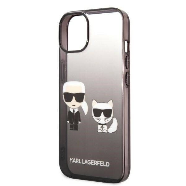 KARL LAGERFELD GRADIENT IKONIK KARL&CHOUPETTE ETUI TIL IPHONE 14 PLUS - SORT