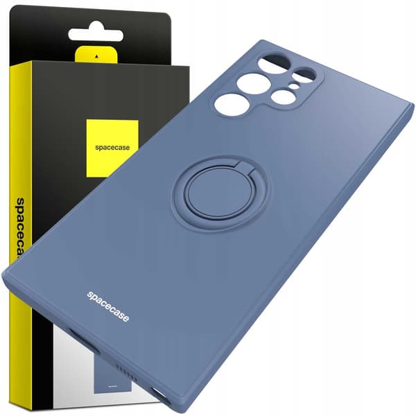Spacecase Silikon Ringfodral För Galaxy S22 Ultra Blue