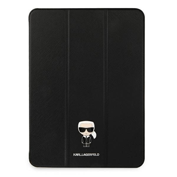 KARL LAGERFELD SAFFIANO IKONIC KARL ETUI TIL IPAD 12,9" PRO 2021 - SORT